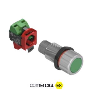 botão de impulso à prova de explosão, ideal para áreas classificadas com atmosferas explosivas