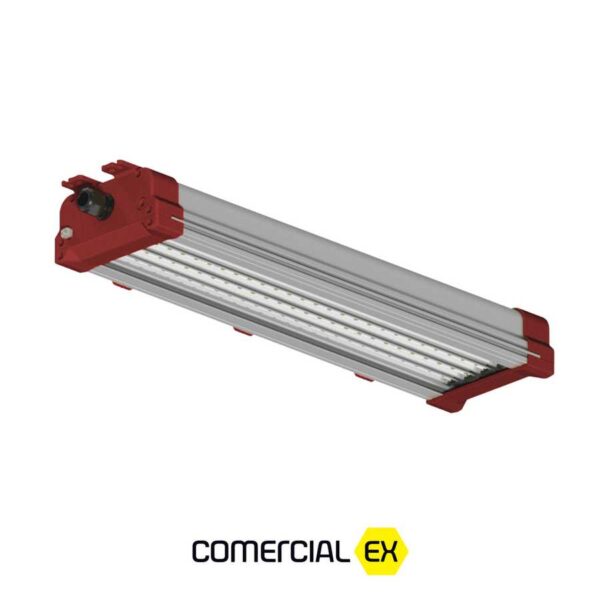luminária linear de emergência led à prova de explosão, ideal para áreas classificadas com atmosferas explosivas