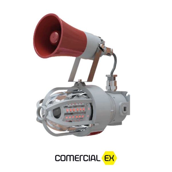 sistema áudio visual à prova de explosão, ideal para áreas classificadas com atmosferas explosivas