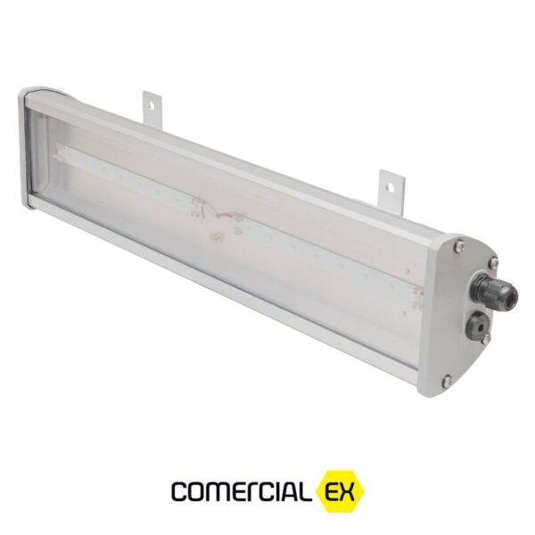 luminária linear de emergência led à prova de explosão, ideal para áreas classificadas com atmosferas explosivas